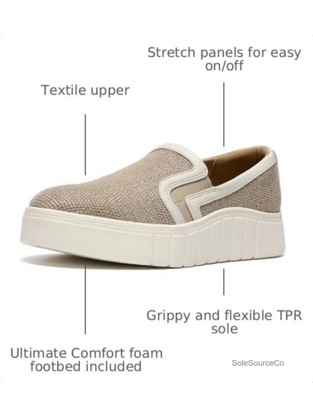 Women's Platform Loafer Slip-On Shoes - Ultimate Comfort Foam Footbed, TPR Sole